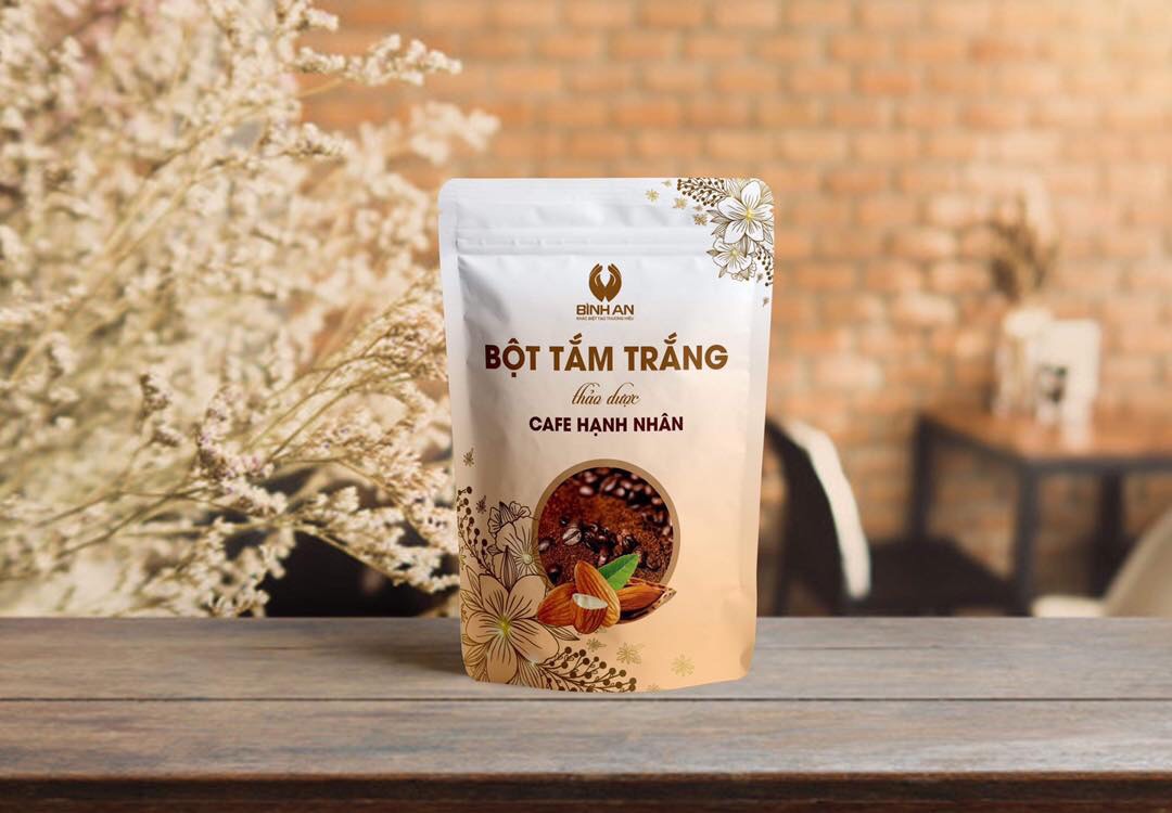 Bột tắm trăng thảo dược cafe hạnh nhân